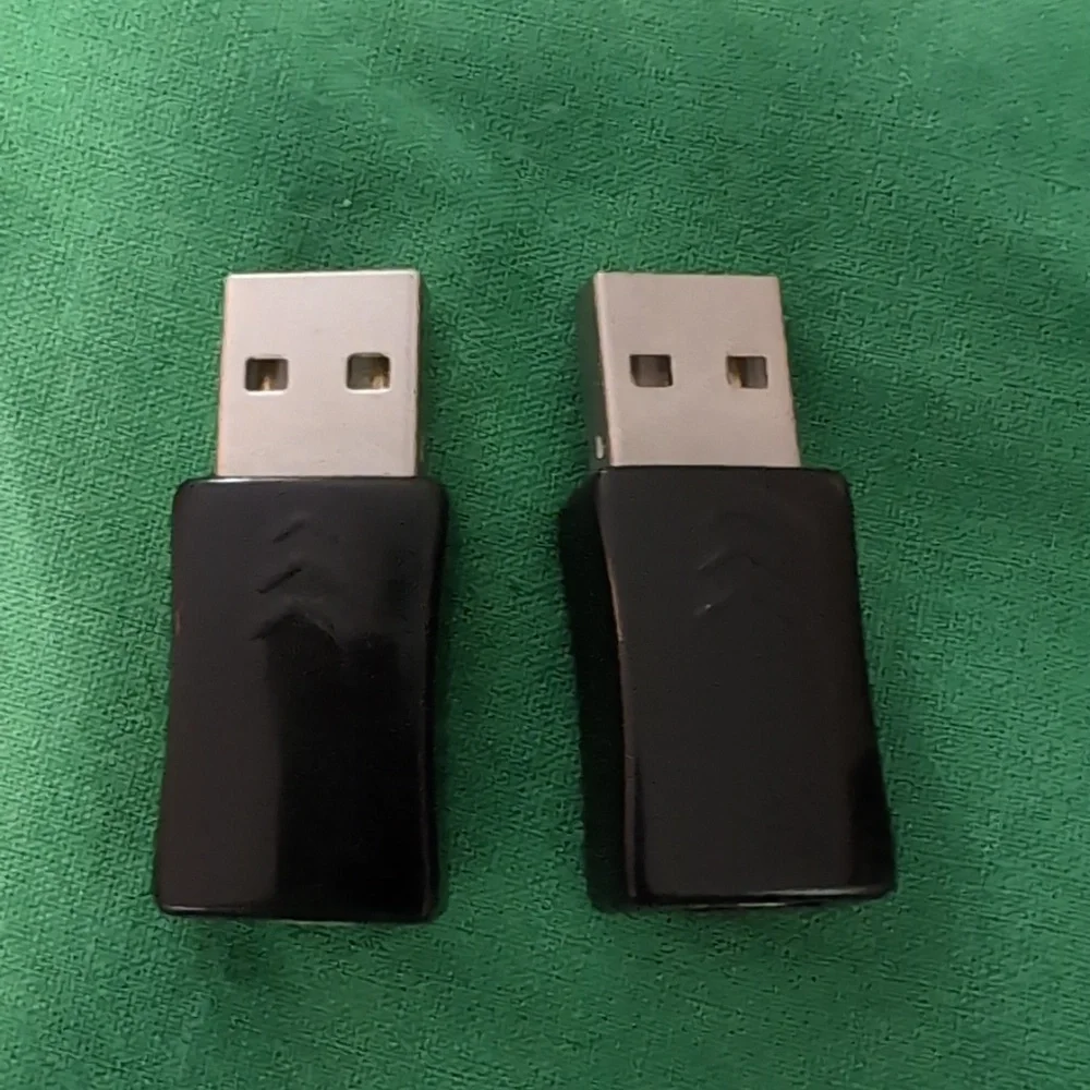 Two USB 2.0 A Male to USB B Mini 5 Pin Female Adapter Converter